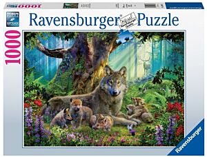 Familie wolf in het bos (Ravensburger puzzel 159871)