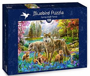 Spring Wolf Family (Bluebird puzzle)