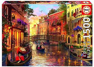 Zonsondergang in Venetië - legpuzzel Educa 1500 stukken