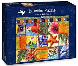 Bluebird Puzzle: Tropical Quilt Mosaic