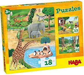 Dieren Puzzels HABA (12-15-18 puzzelstukken)