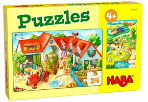 Legpuzzel 24 stukken - thema boerderij (merk HABA)