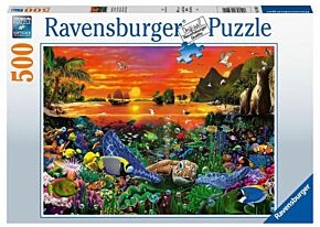 Ravensburger puzzel: Schildpad in het rif (500 stukken)