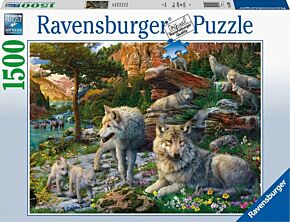 Puzzel Wolven in de lente (Ravensburger 1500)